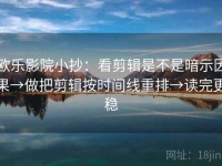 欧乐影院小抄：看剪辑是不是暗示因果→做把剪辑按时间线重排→读完更稳