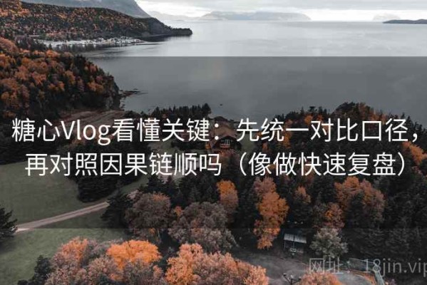 糖心Vlog看懂关键：先统一对比口径，再对照因果链顺吗（像做快速复盘）