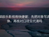 读欧乐影视用快捷键：先把对象写具体，再核对口径交代清吗